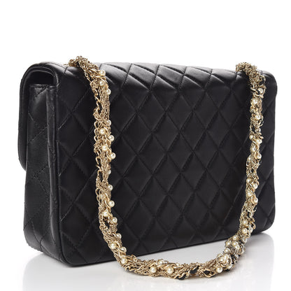 Chanel Lambskin Quilted Medium Westminster Pearl Flap Black 3 of 10