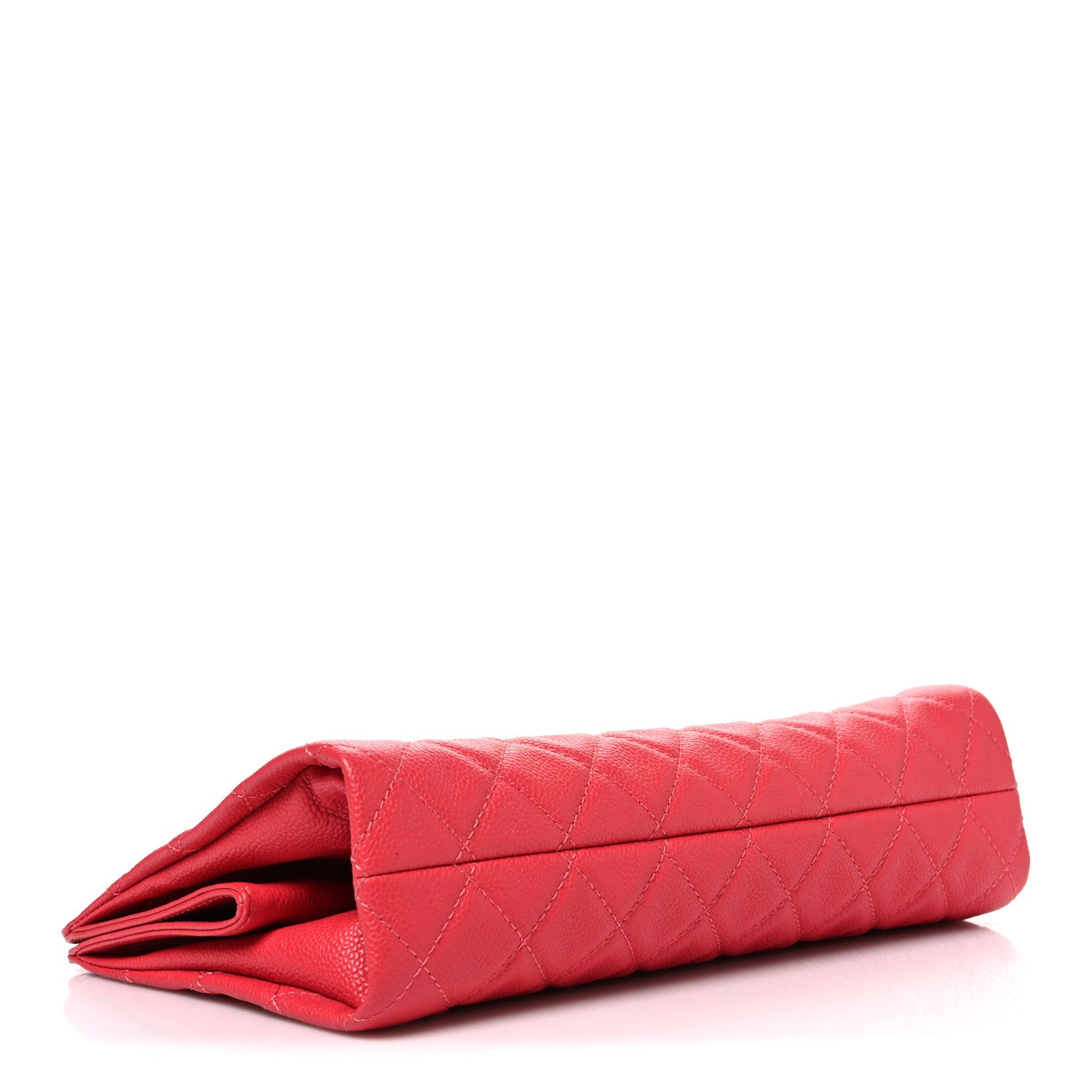 Chanel Caviar Quilted CC Large Clutch Coral 4 of 8