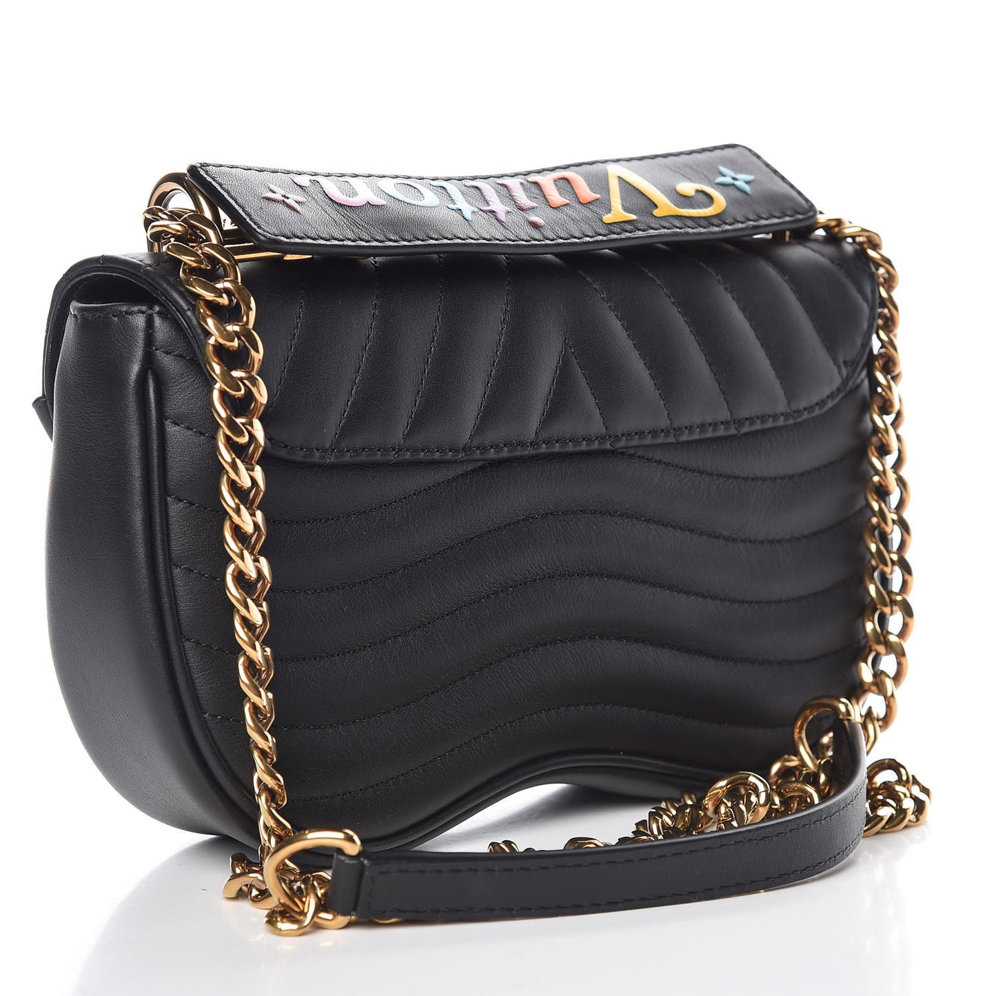 Calfskin New Wave Chain PM Black