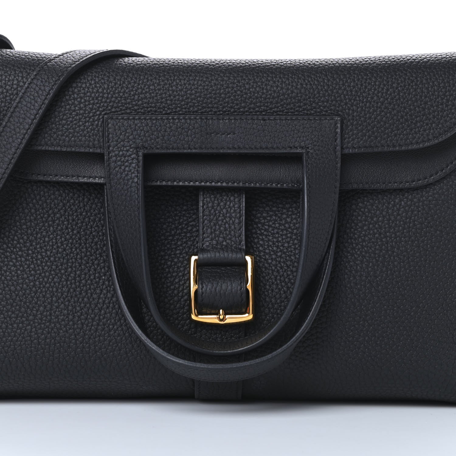 Hermes Taurillon Clemence Halzan 31 GM Black 10 of 15