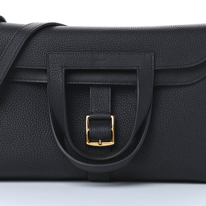 Hermes Taurillon Clemence Halzan 31 GM Black 10 of 15