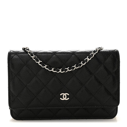 Chanel Caviar Quilted Wallet on Chain WOC Black 1 of 12