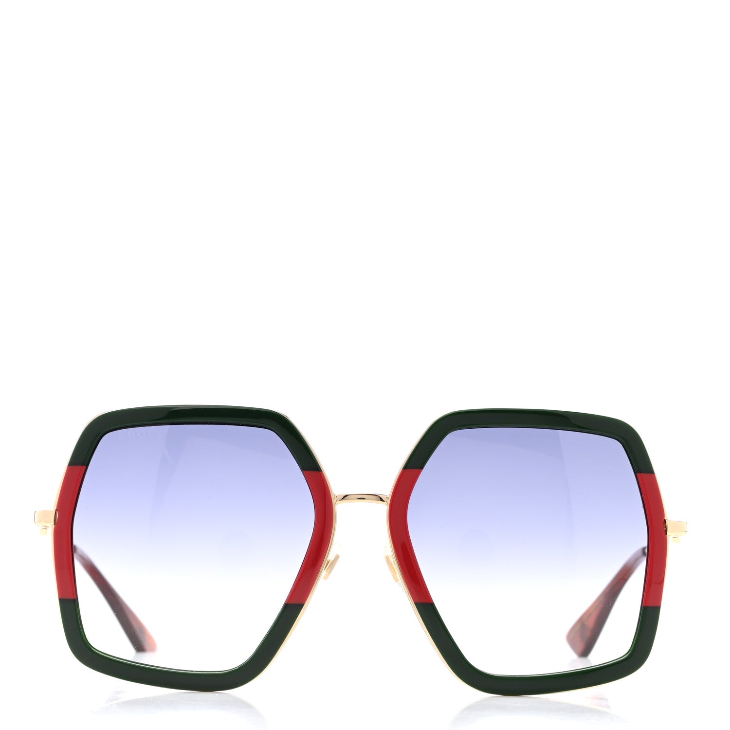 Gucci Square Frame Web GG0106S Sunglasses Tortoise 2 of 8
