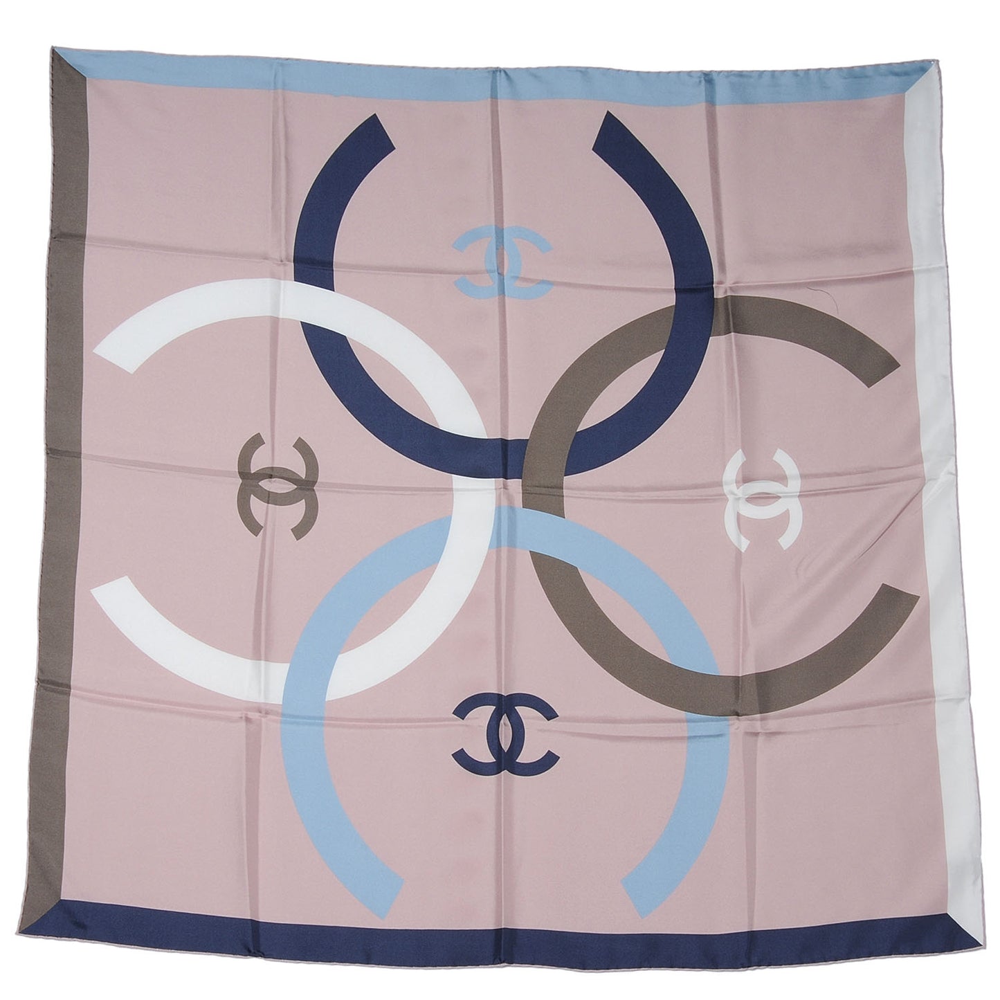 Silk CC Logo Square Scarf Multicolor Pink