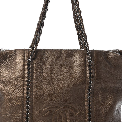 Chanel Deerskin Luxe Ligne Tote Khaki 9 of 11