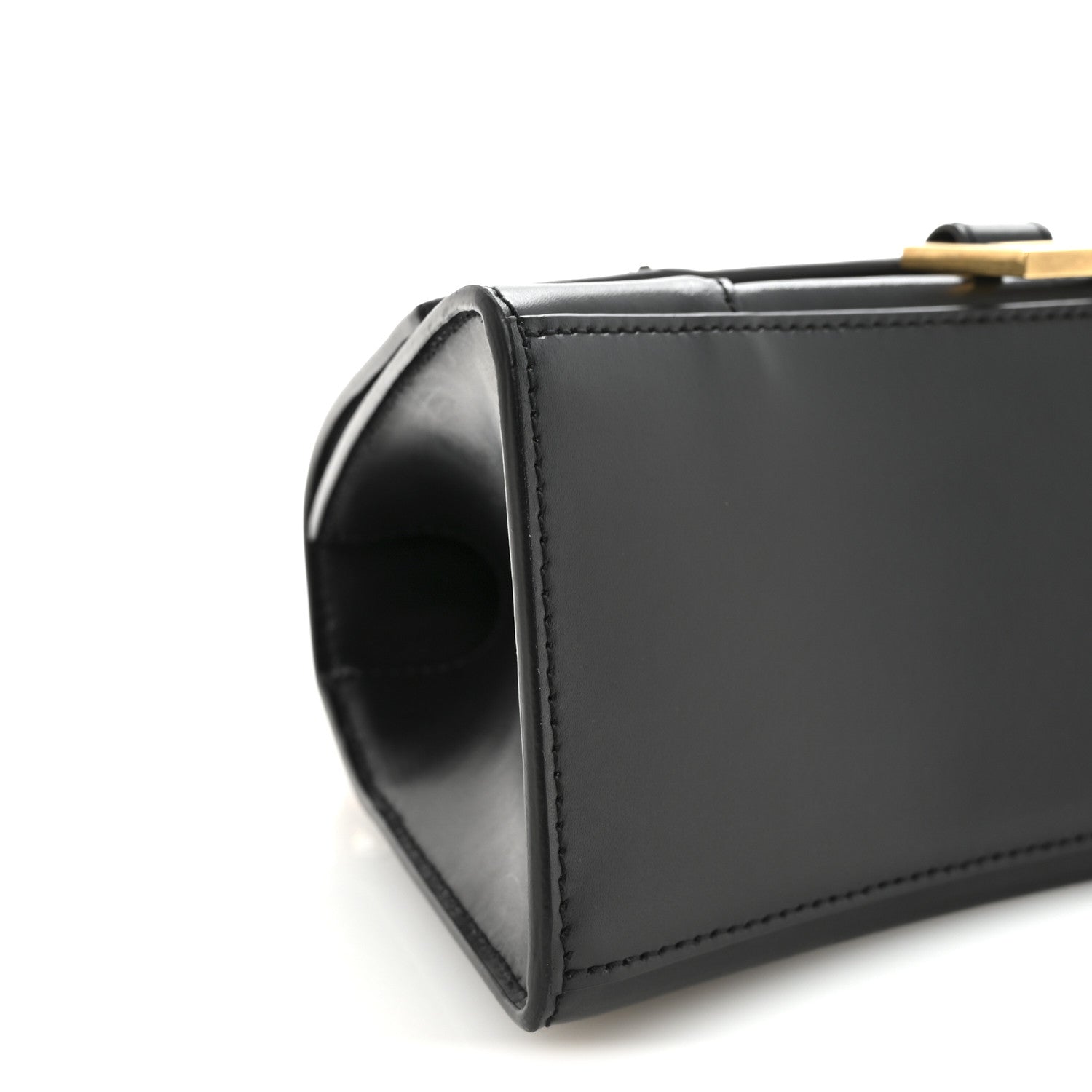 Balenciaga Shiny Box Calfskin Small Hourglass Top Handle Bag Black 8 of 9