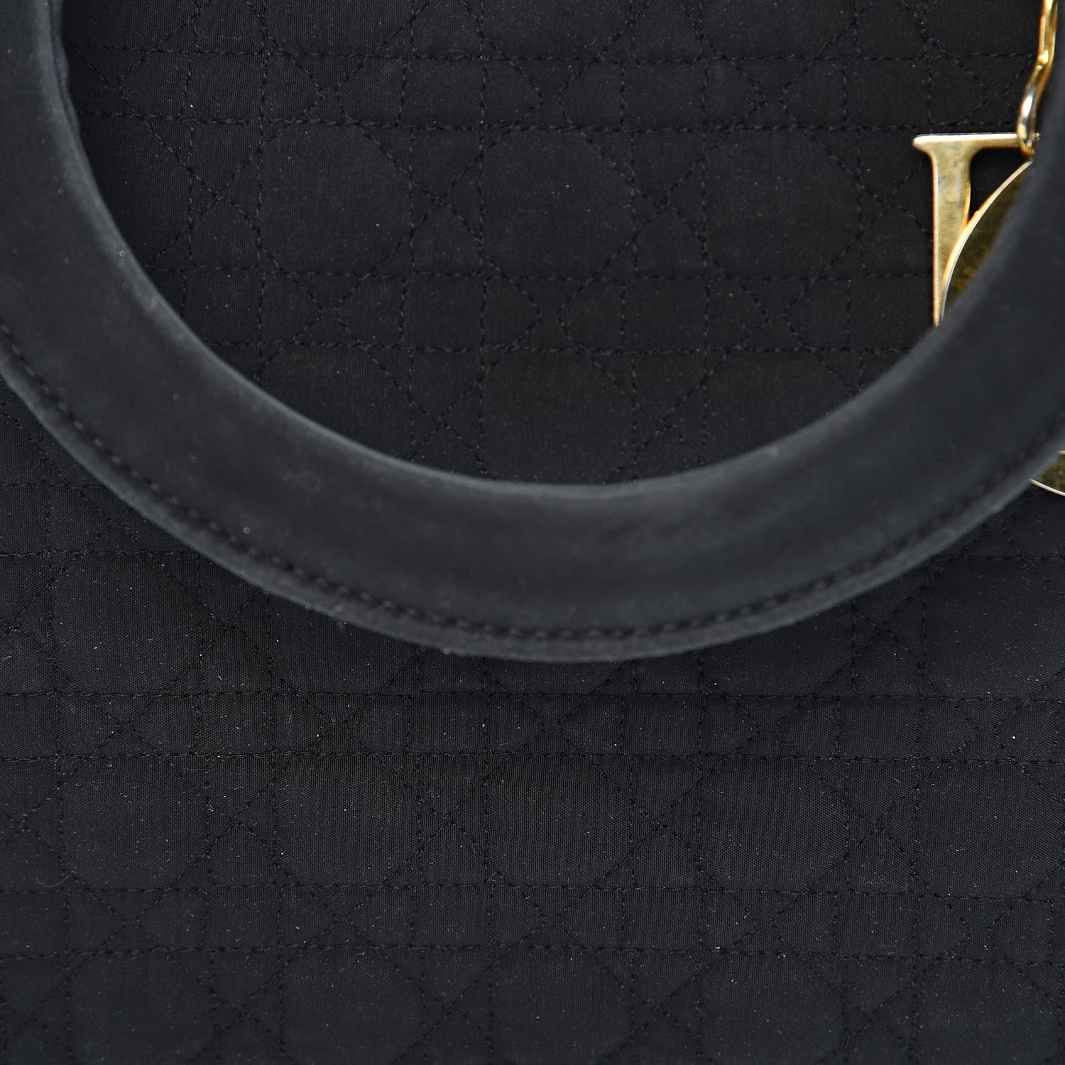 Christian Dior Nylon Cannage Medium Lady Dior Black 15 of 19