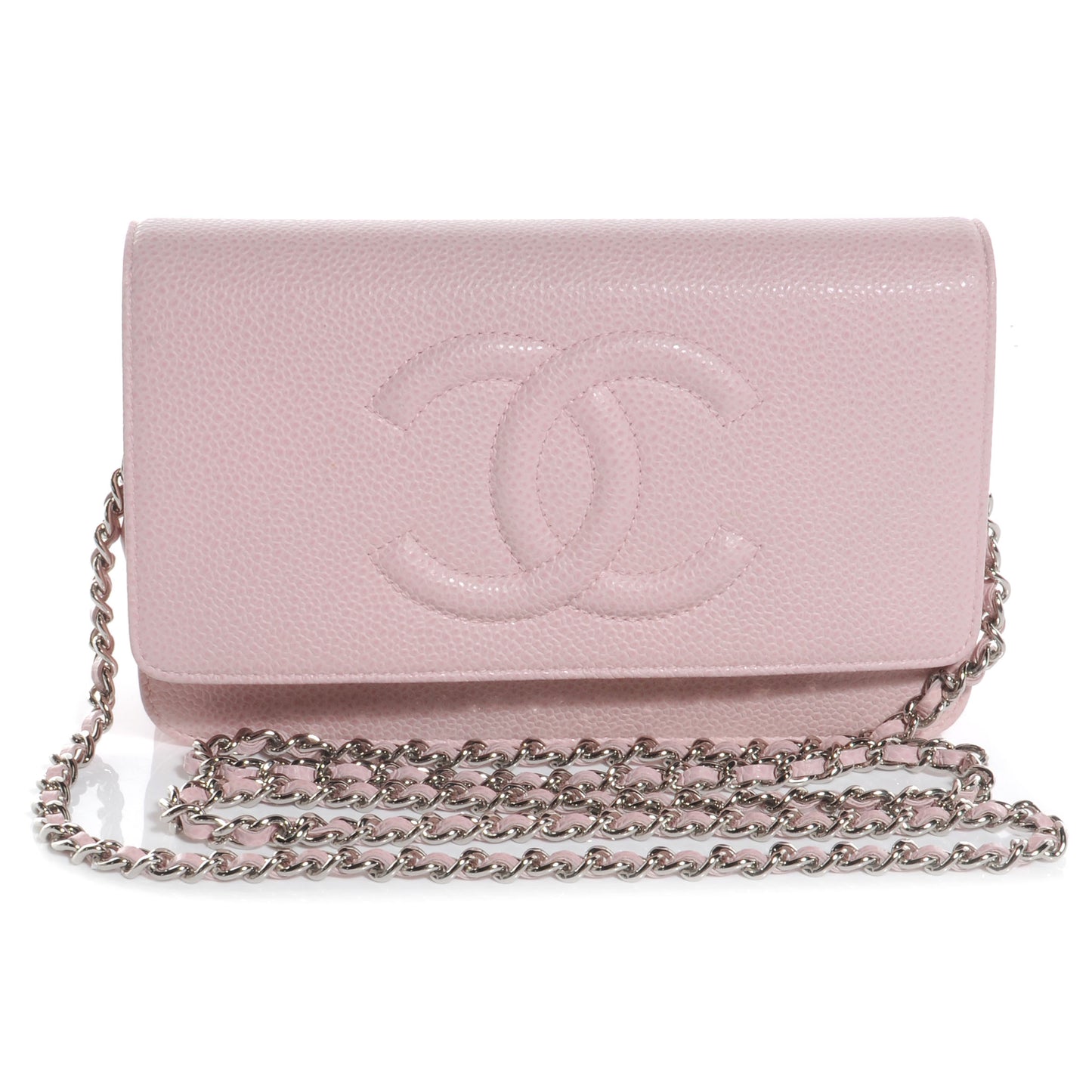 Caviar Timeless Wallet on Chain WOC Light Pink