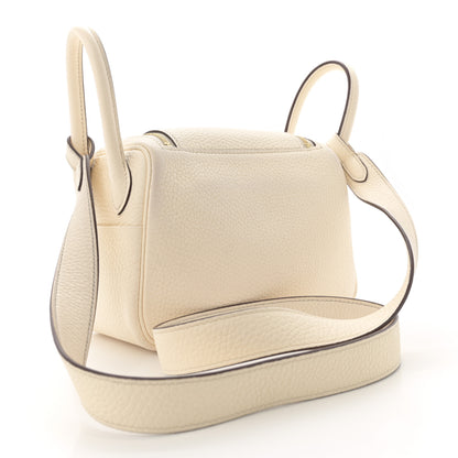 Hermes Taurillon Clemence Mini Lindy 20 Nata 3 of 12