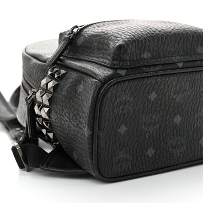 MCM Visetos Side Stud Mini Stark Backpack Black 8 of 10