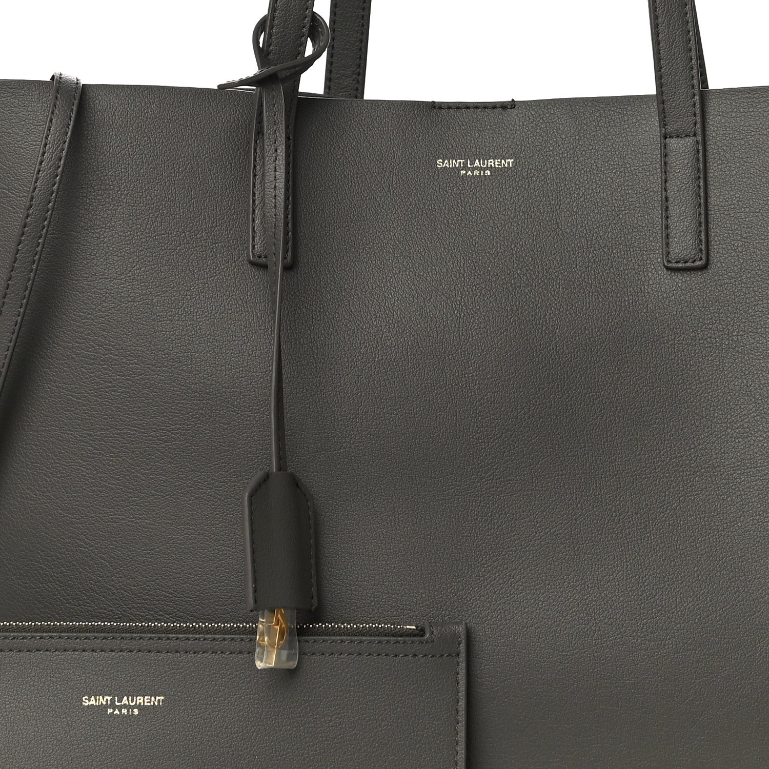 Saint Laurent Calfskin Large Shopping Tote Earth 6 of 10