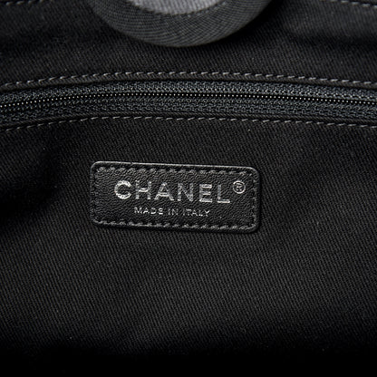 Chanel Canvas Sequin Small Deauville Tote Navy 5 of 9