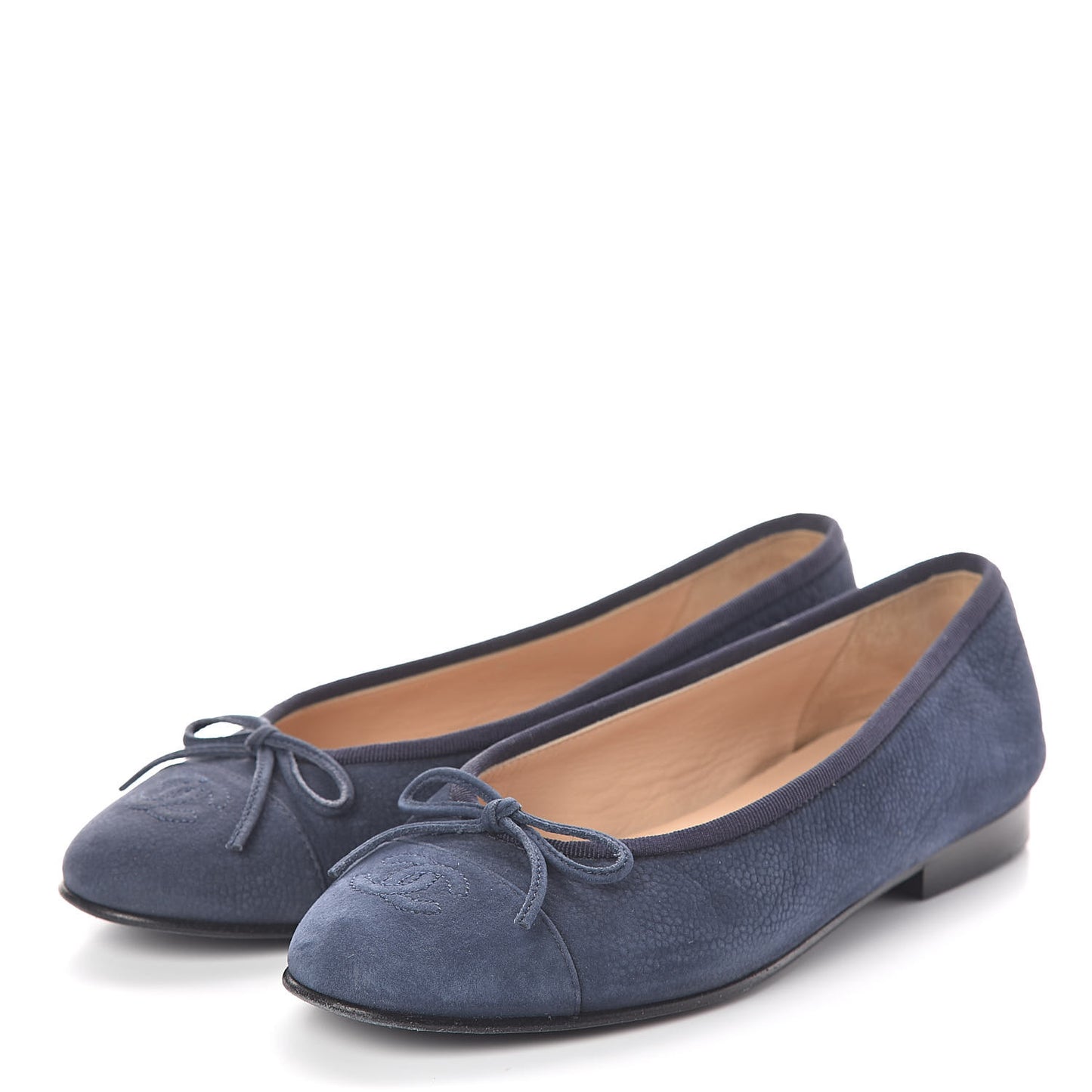 Nubuck Cap Toe CC Ballerina Flats 37 Marine