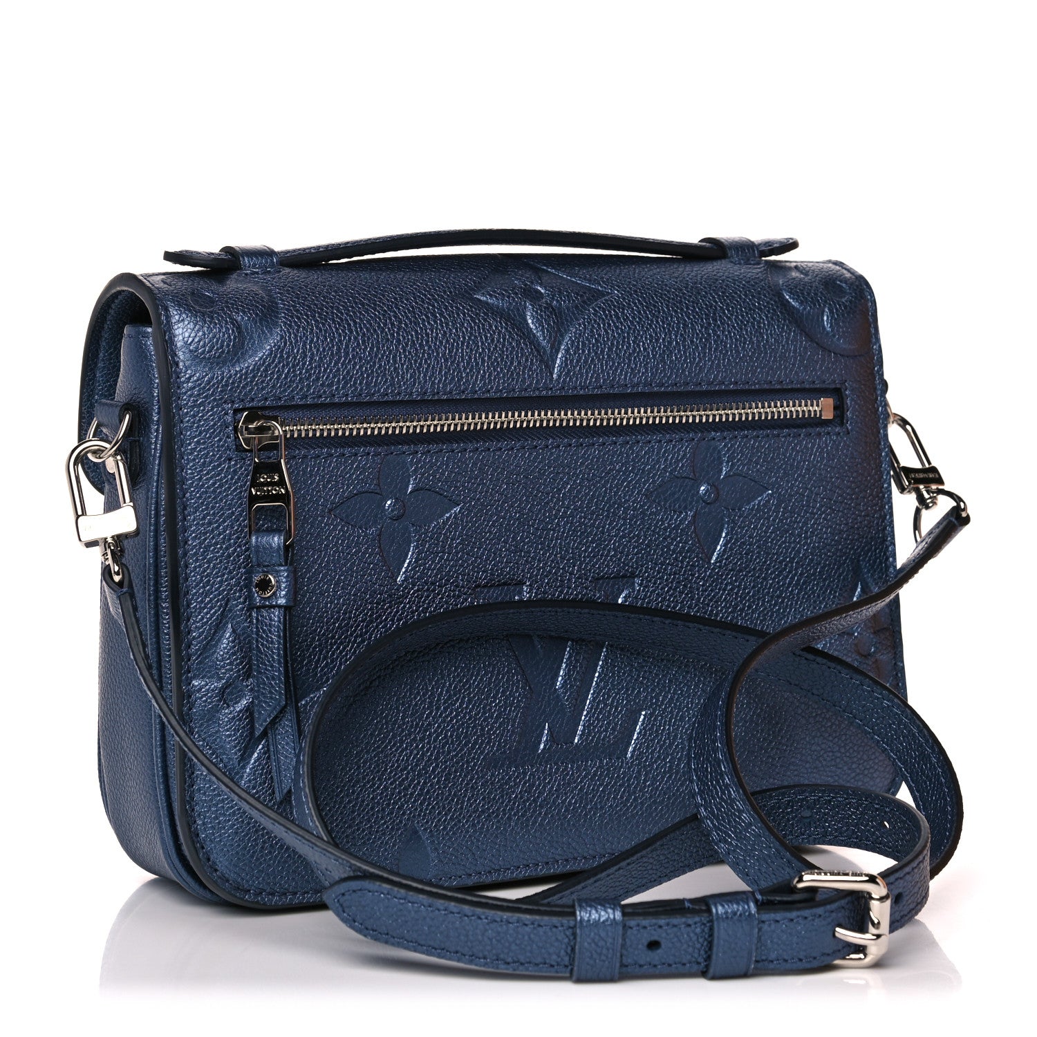 Louis Vuitton Metallic Empreinte Monogram Giant Pochette Metis Navy Nacre 4 of 10