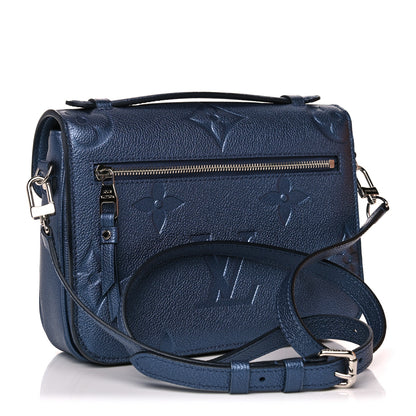 Louis Vuitton Metallic Empreinte Monogram Giant Pochette Metis Navy Nacre 4 of 10