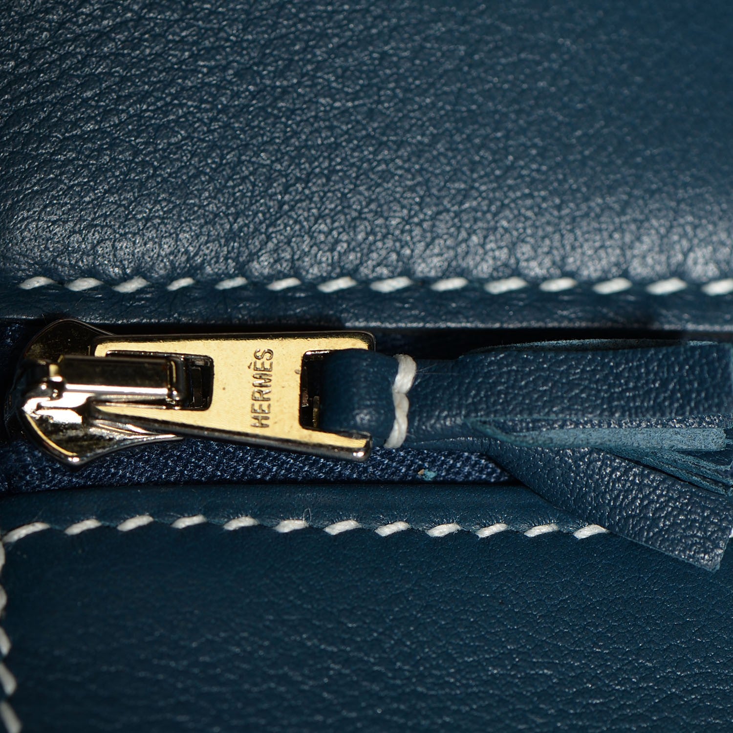 Hermes Swift Toile Ghillies Birkin 40 Bleu De Prusse 22 of 28