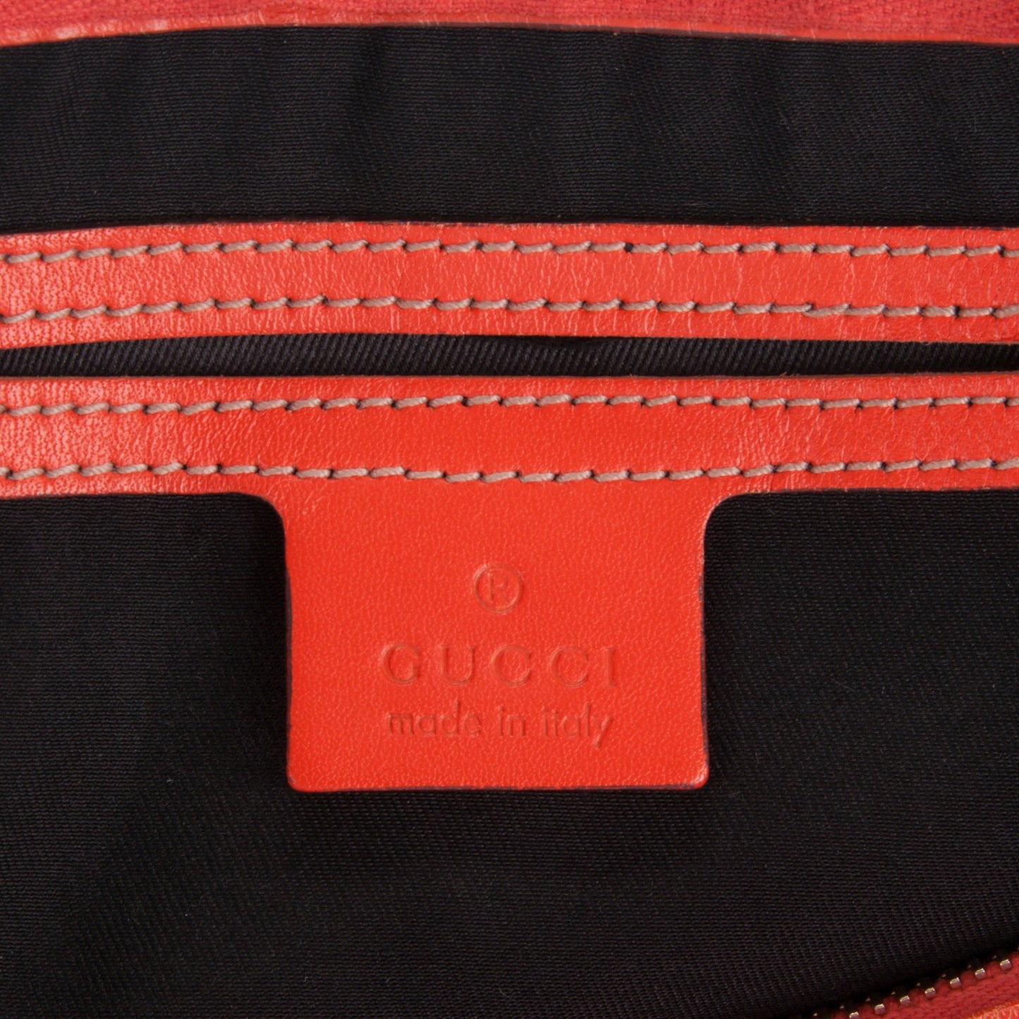 GG Plus Monogram Web Stripe Medium Joy Boston Orange