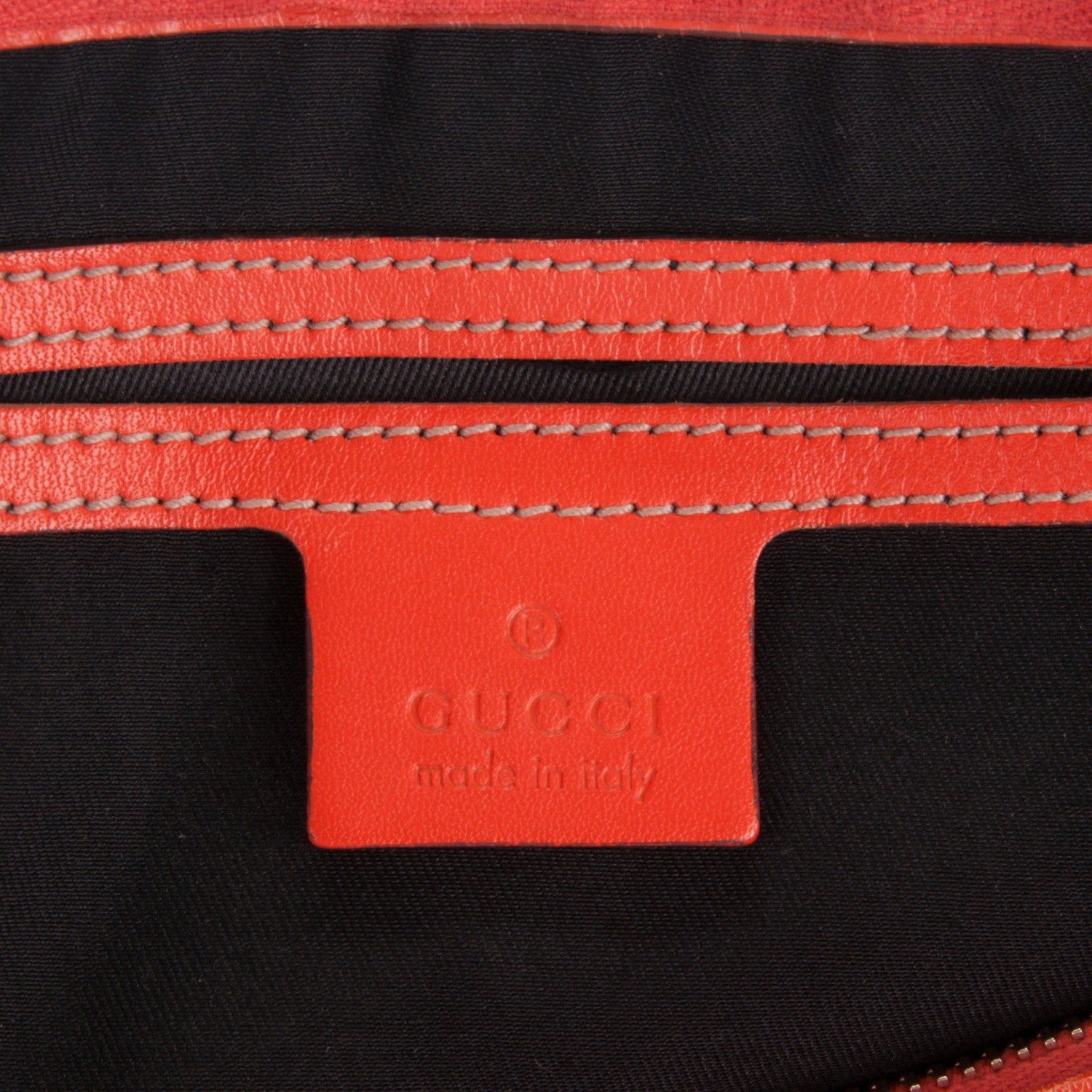 Gucci GG Plus Monogram Web Stripe Medium Joy Boston Orange 6 of 11