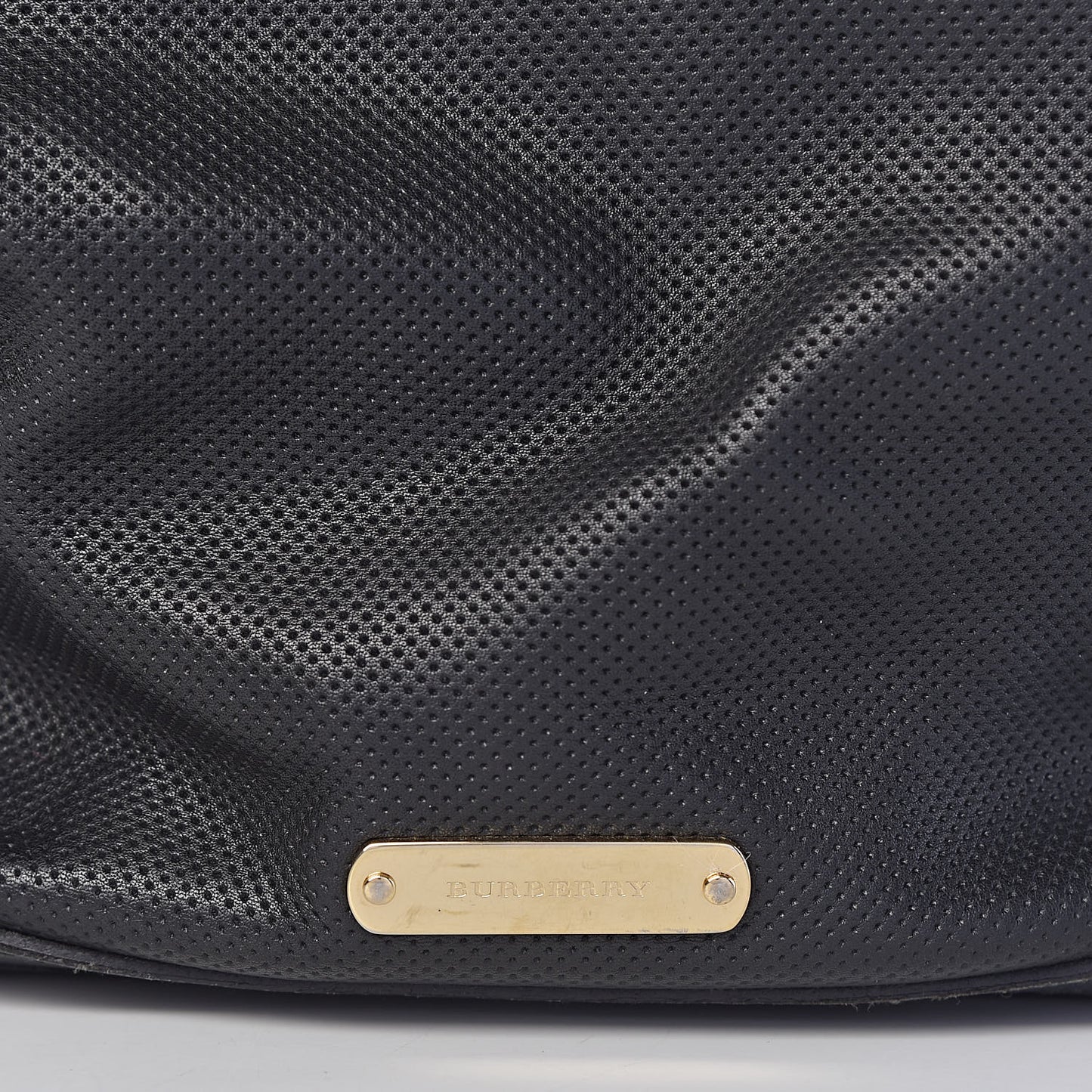 Calfskin Perforated Ellers Satchel Black
