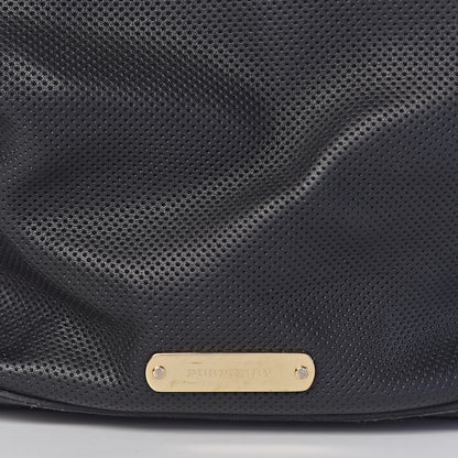 Burberry Calfskin Perforated Ellers Satchel Black 9 of 31