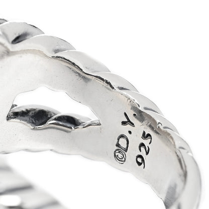 David Yurman Sterling Silver Diamond Smoky Quartz 14mm Albion Ring 52 6 4 of 4