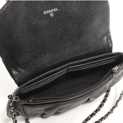 Chanel Caviar Half Moon Wallet On Chain WOC Black 5 of 8