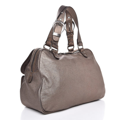 Christian Dior Metallic Calfskin Medium Gaucho Double Saddle Bag Bronze 3 of 7