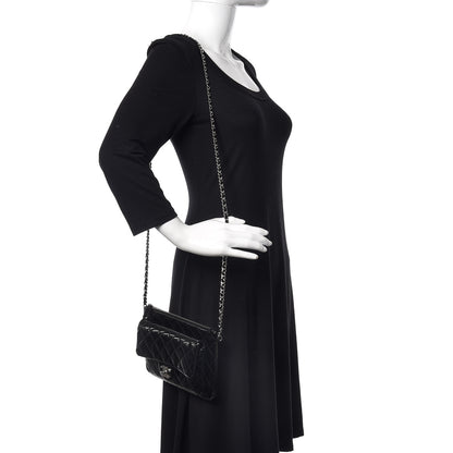 Chanel Patent Calfskin Quilted Daily Zip Crossbody Bag Black 2 of 10