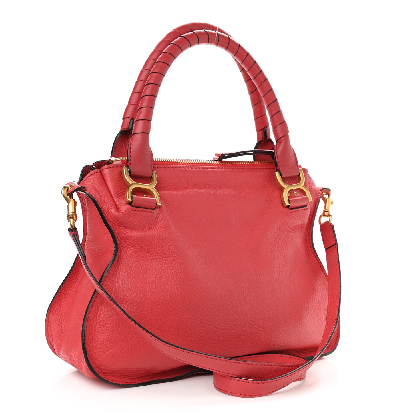 Calfskin Medium Marcie Satchel Red