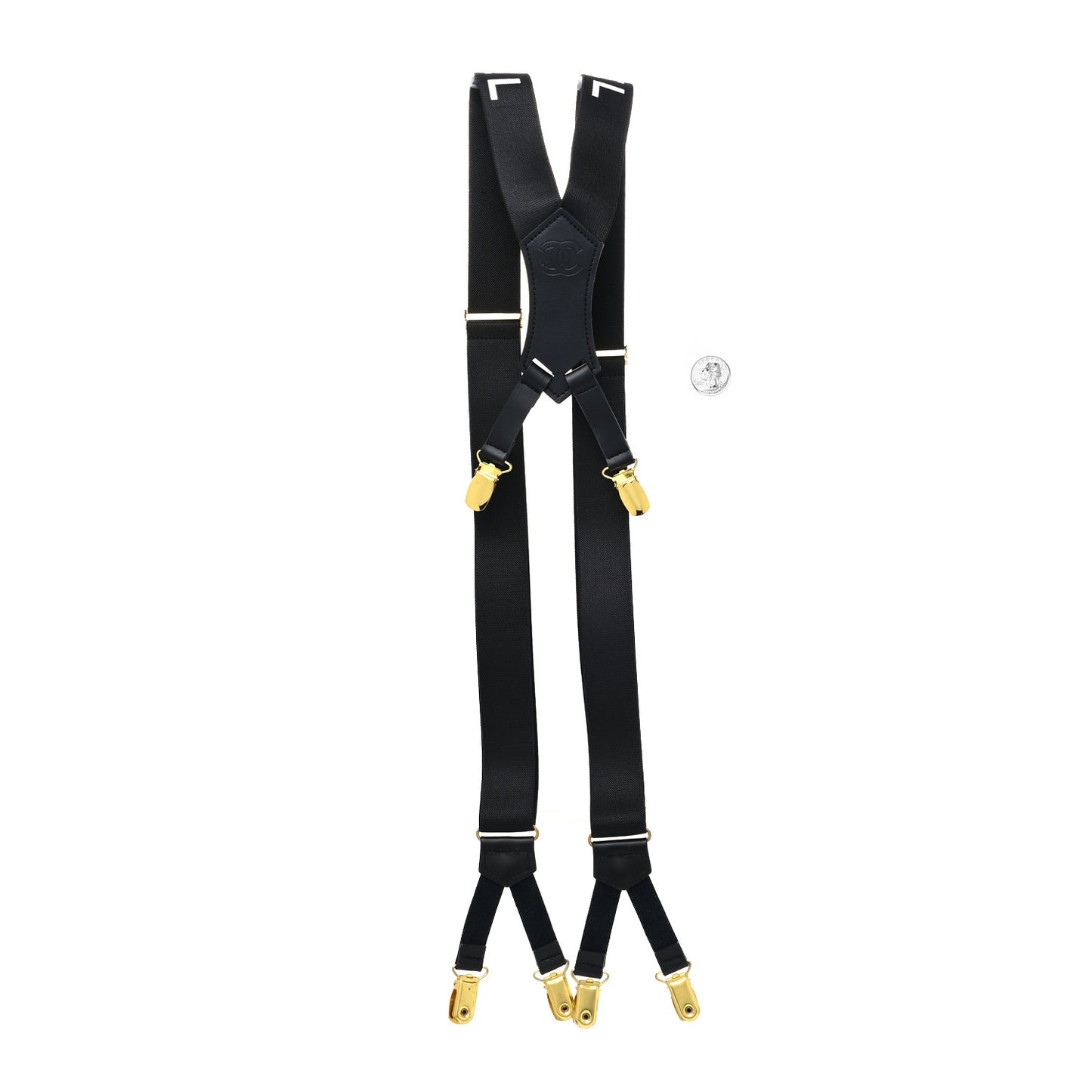 Logo Suspenders Black White