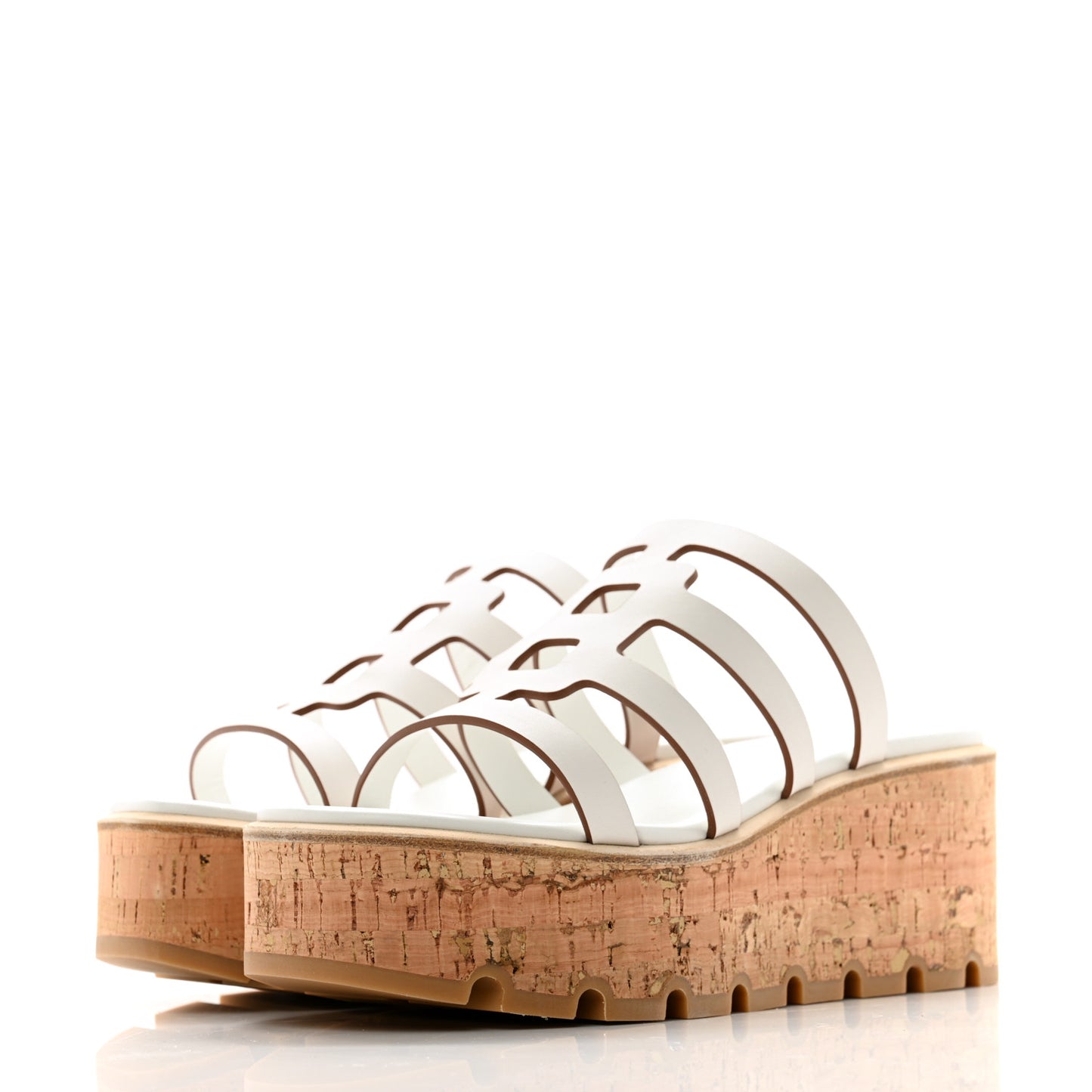 Calfskin Cork Isabella 30 Sandals 38 White