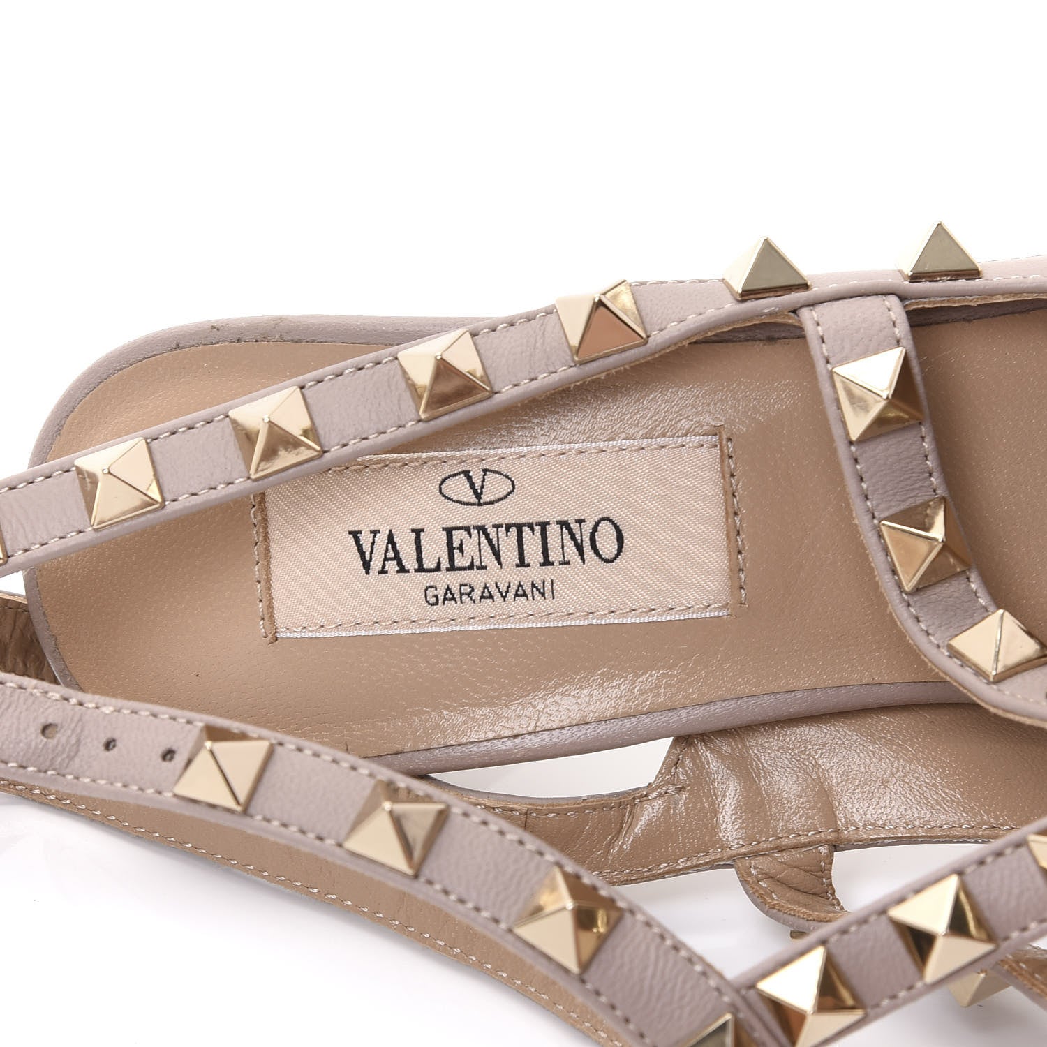 Valentino Garavani Patent Rockstud Ankle Strap 100mm Pumps 36 Poudre 7 of 8