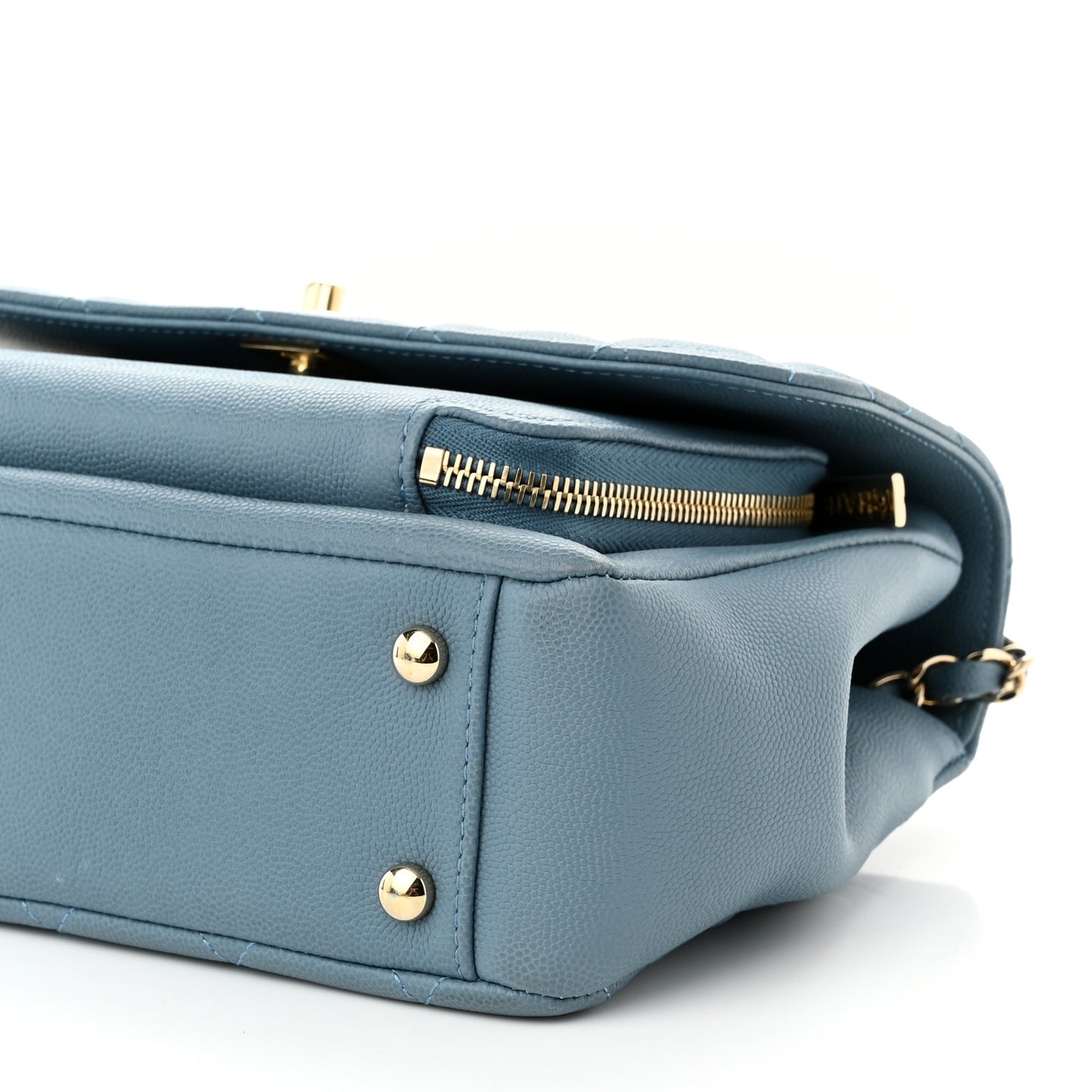 Caviar Quilted Medium Business Affinity Flap Blue