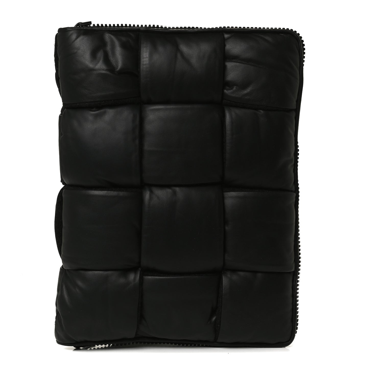 Calfskin Maxi Intrecciato Puffy Laptop Pouch Black