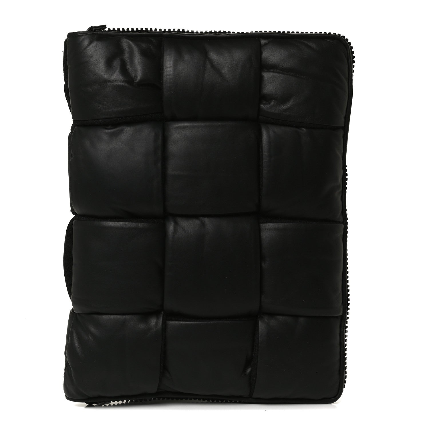 Bottega Veneta Calfskin Maxi Intrecciato Puffy Laptop Pouch Black 1 of 10