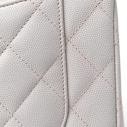 Chanel Caviar Quilted Jumbo Double Flap White 18 of 21