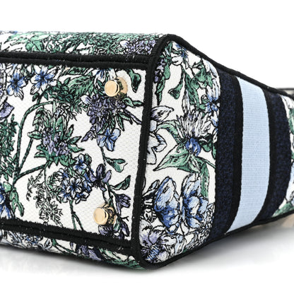 Christian Dior Canvas Embroidered Print Medium Lady D-Lite Blue Multicolor 8 of 9