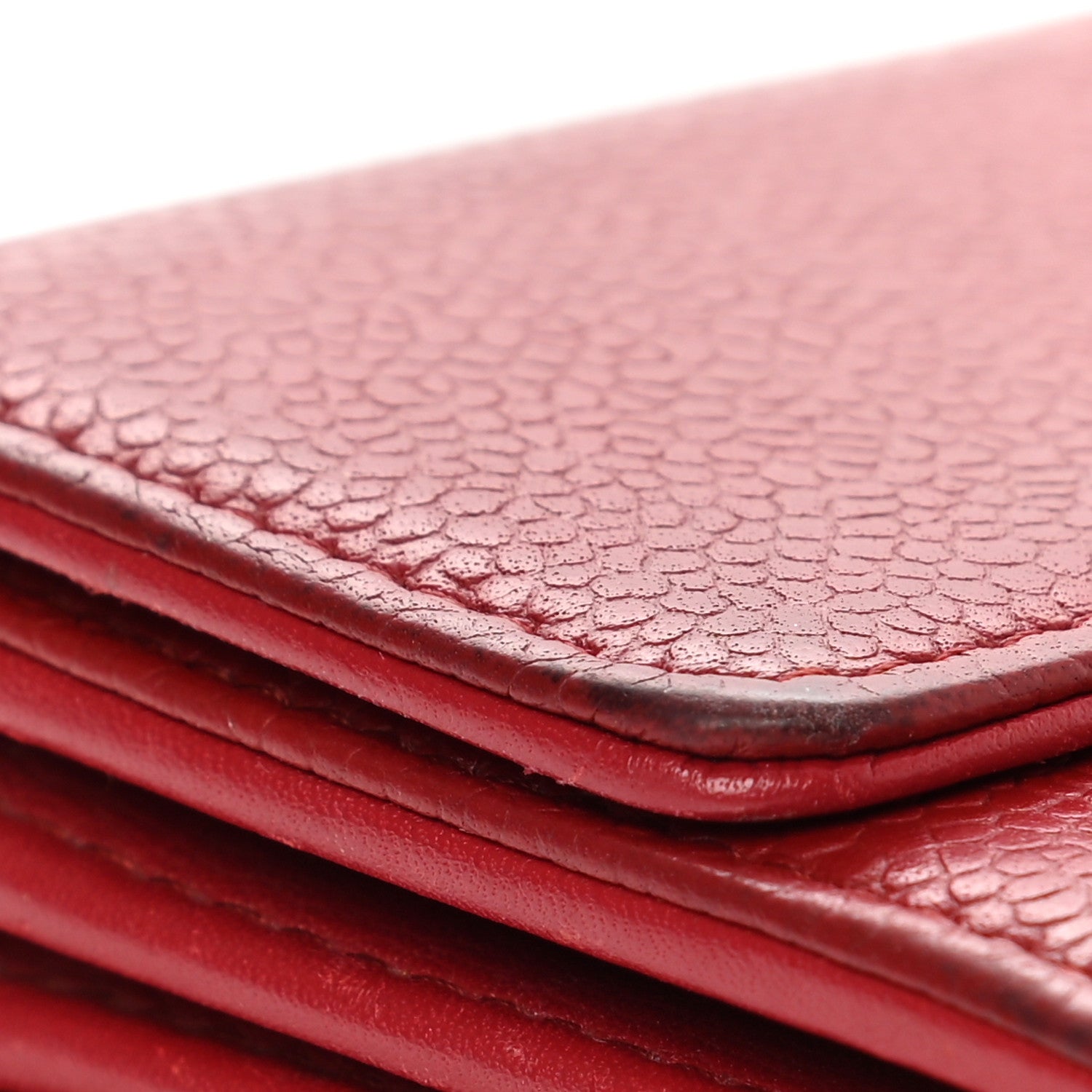 Chanel Caviar Timeless CC Large Gusset Flap Wallet Light Red 12 of 14