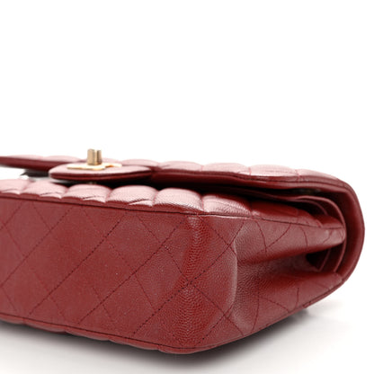 Chanel Iridescent Caviar Quilted Small Double Flap Red 10 of 10