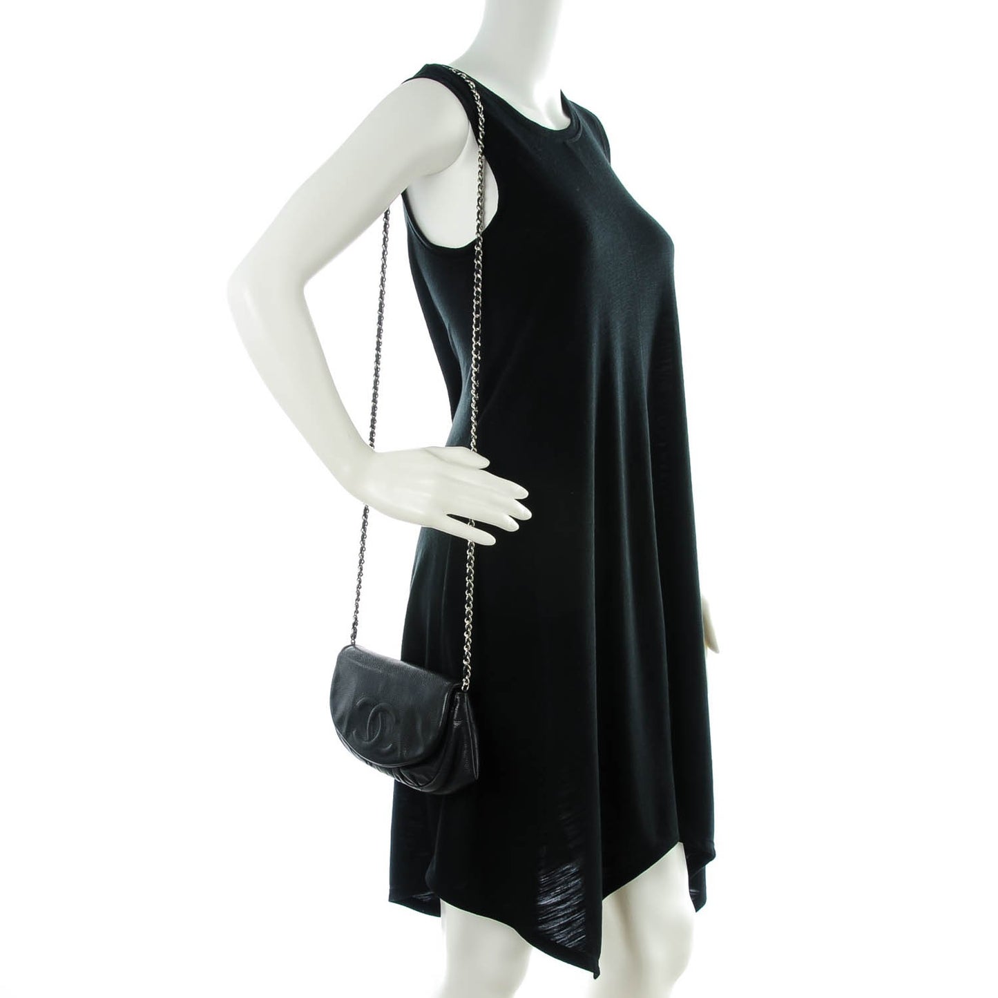 Caviar Half Moon Wallet On Chain WOC Black