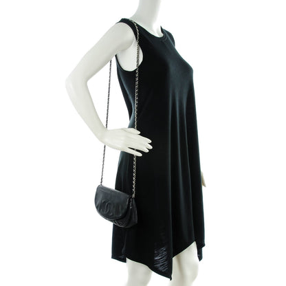 Chanel Caviar Half Moon Wallet On Chain WOC Black 2 of 8