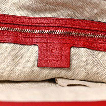 Gucci Pebbled Calfskin Medium Soho Shoulder Bag Red 6 of 13