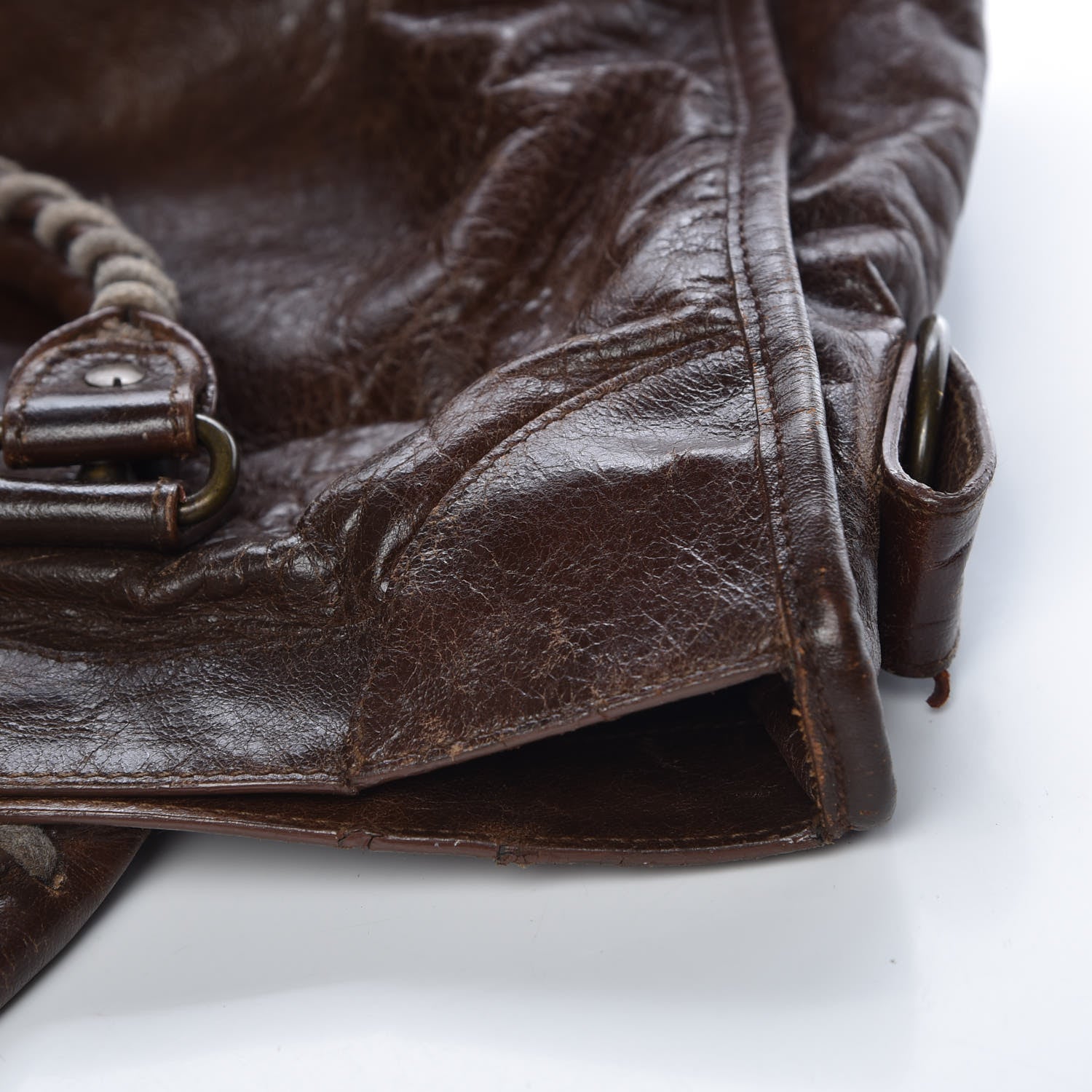 Balenciaga Agneau Classic Hardware City Olive Brown 10 of 19