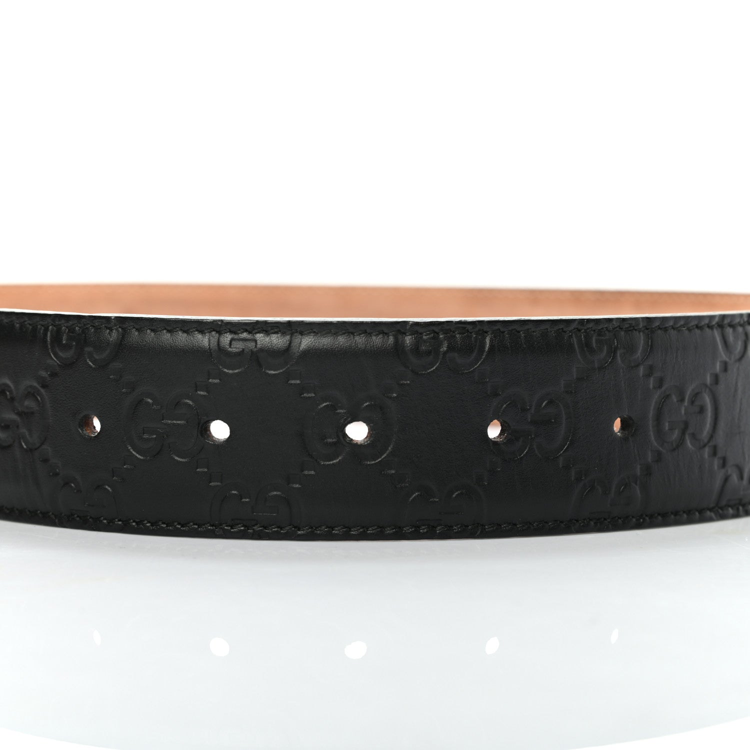 Gucci Guccissima Signature Interlocking G 40mm Belt 85 34 Black 3 of 5
