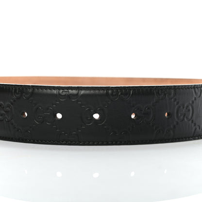 Gucci Guccissima Signature Interlocking G 40mm Belt 85 34 Black 3 of 5