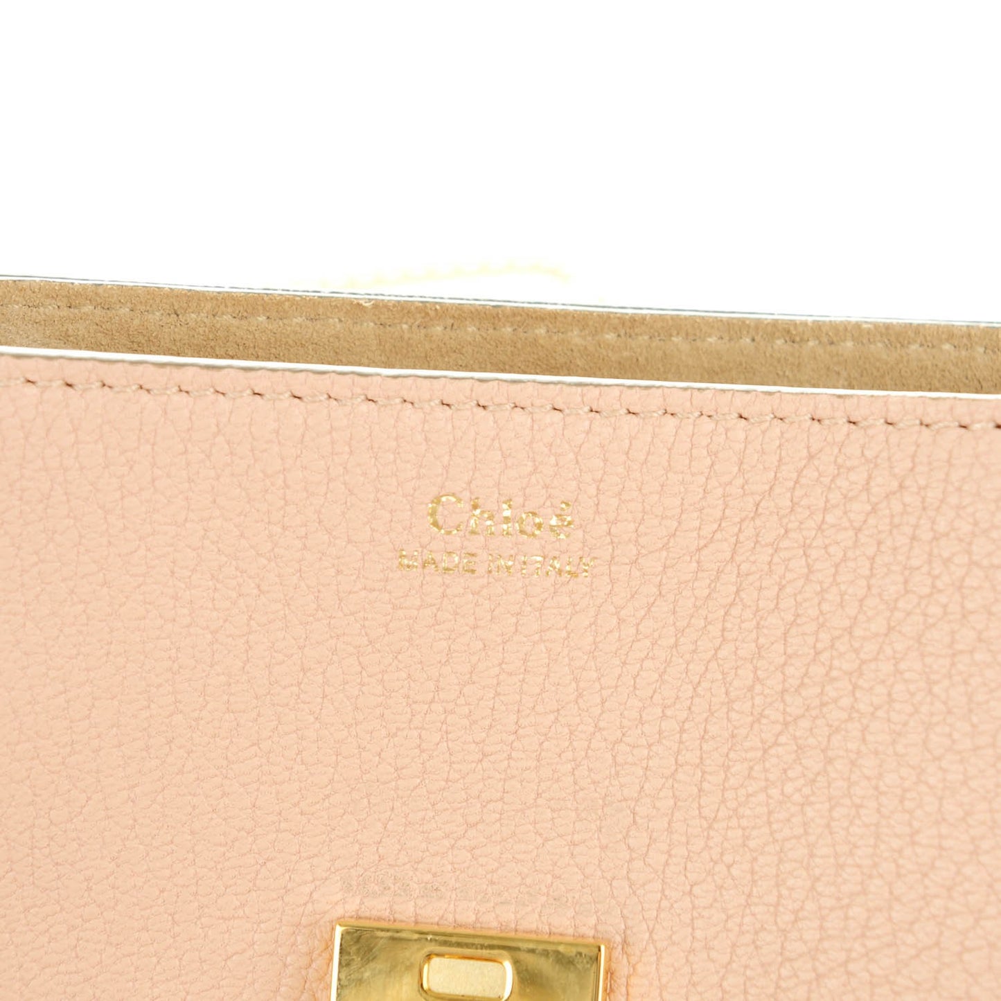 Grained Lambskin Mini Drew Shoulder Bag Cement Pink