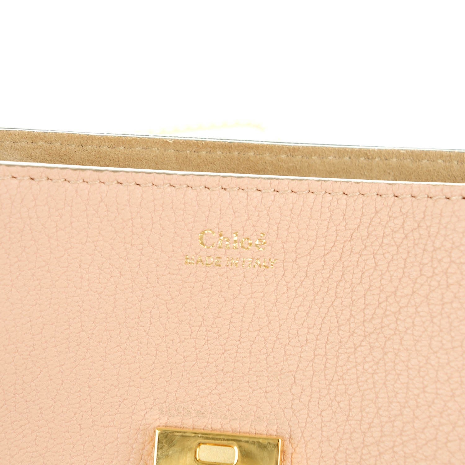 Chloe Grained Lambskin Mini Drew Shoulder Bag Cement Pink 6 of 6