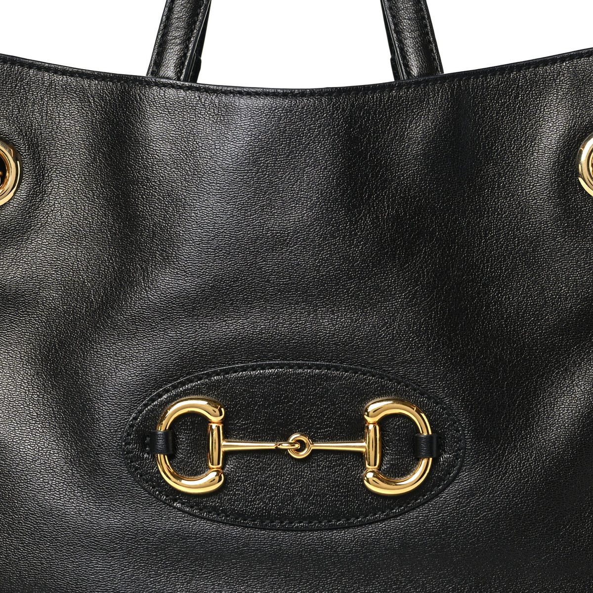 New Sakai Calfskin Lux Medium Horsebit 1955 Tote Bag Black