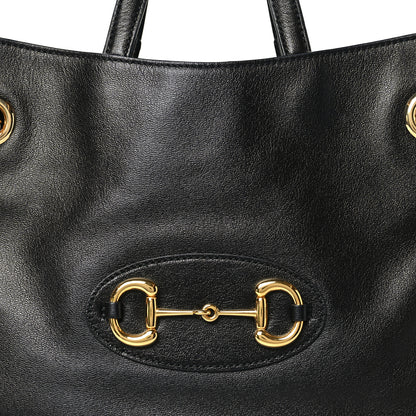 Gucci New Sakai Calfskin Lux Medium Horsebit 1955 Tote Bag Black 9 of 11