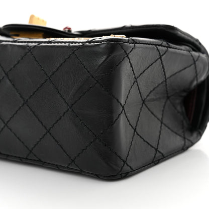 Chanel Aged Calfskin Lucky Charms 2.55 Reissue 224 Flap Black 10 of 13